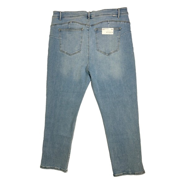 NWT Risen Mid Rise Curvy Yoke Skinny Jeans Light Wash Denim Pants Plus Size 3XL - Picture 5 of 16